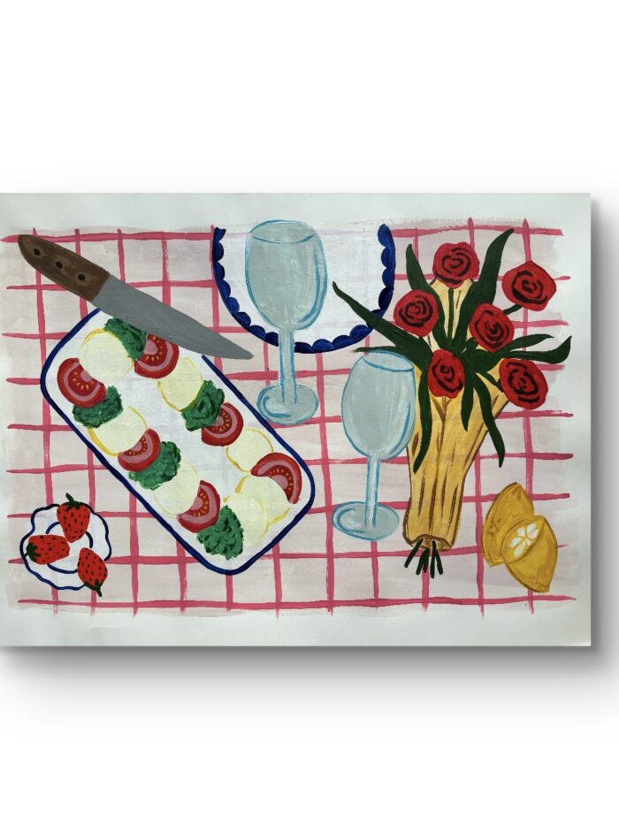 Caprese and roses