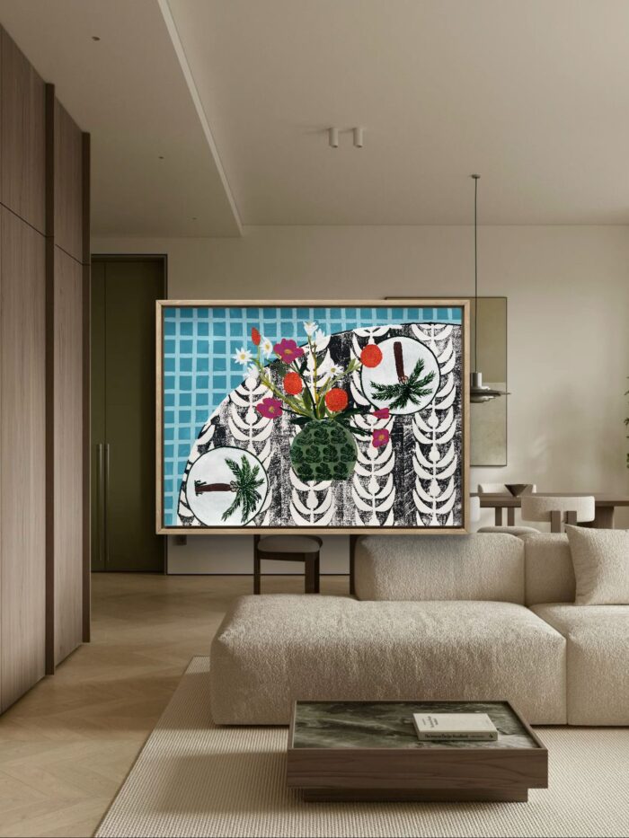 ‘Palm trees on the table’