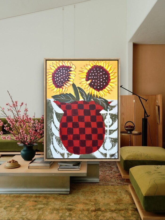 Sunflower & checkerboard 71/100